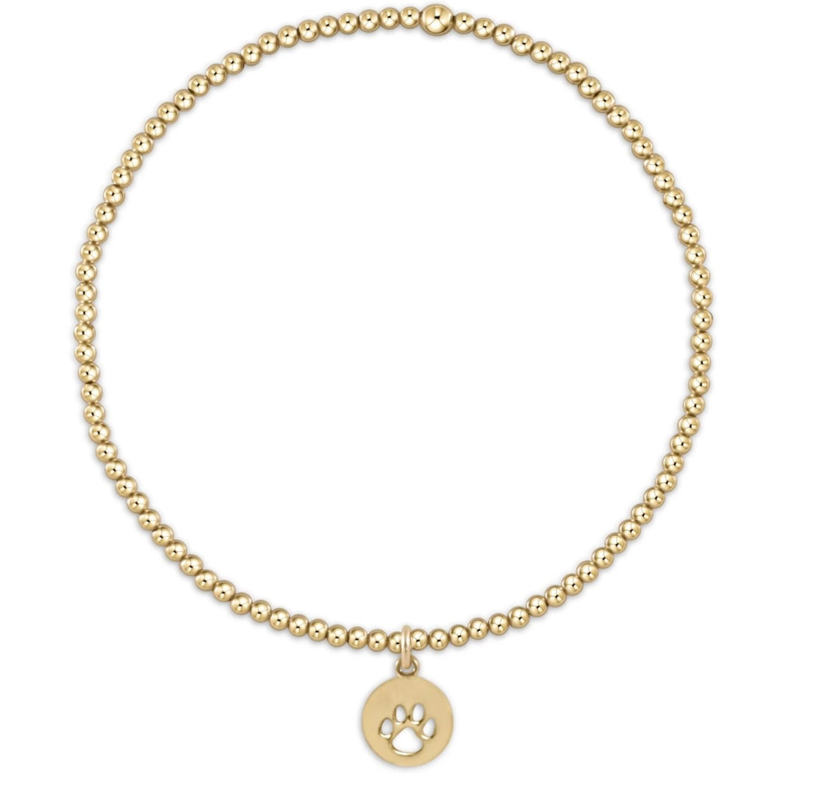 enewton Classic Gold 3mm Bracelet - Classic Pearl 10mm Charm main image 1