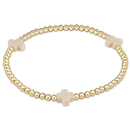 Enewton Pearl 3mm Bracelet 4mm Cross