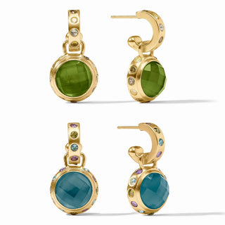 Julie Vos Rainbow Hoop & Charm Earring