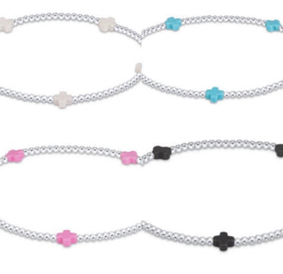 Enewton Signature Cross Small 2mm Sterling Silver (Multiple Colors)