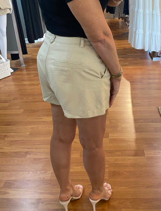 High Waisted Khaki Shorts