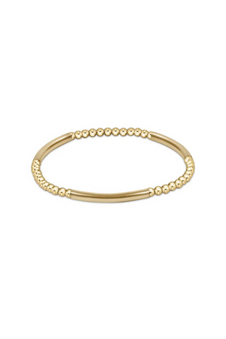 Enewton Bliss bar gold pattern 3mm bead bracelet gold