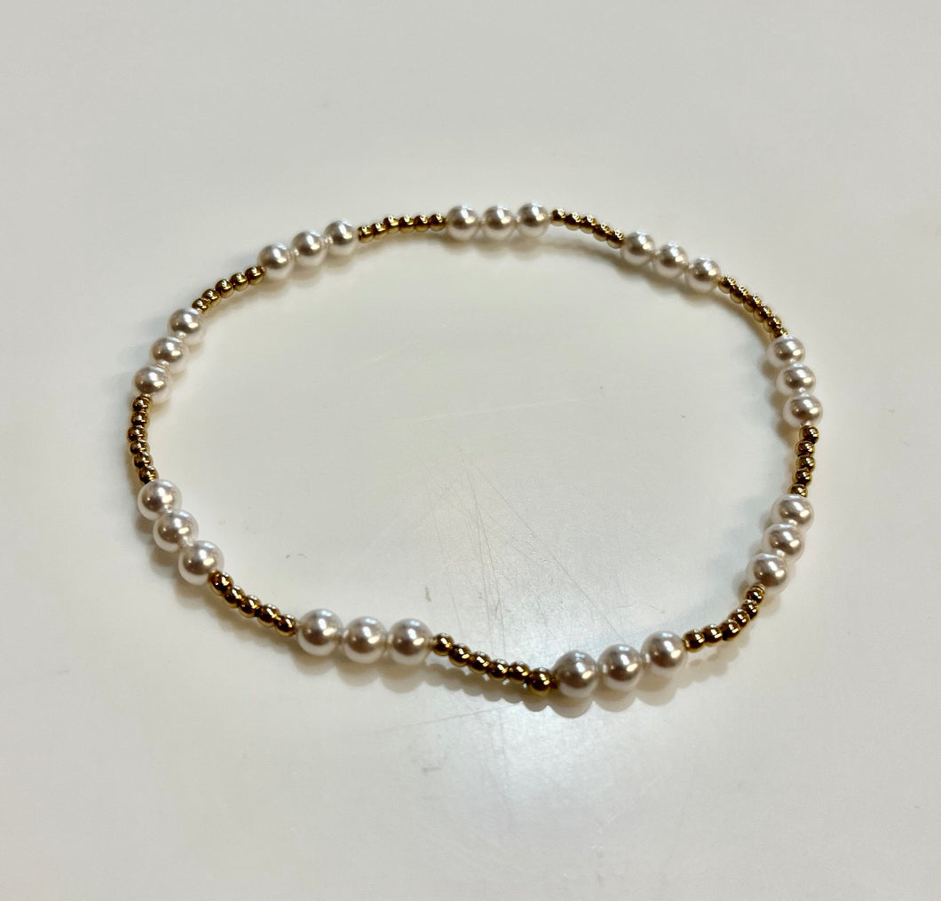Enewton extends- Classic Joy pattern 4mm bead bracelet- pearl