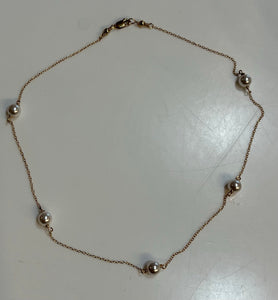 Enewton 16” choker simplicity chain gold- 6mm Pearl