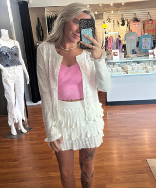 Knit Tiered Mini Skort