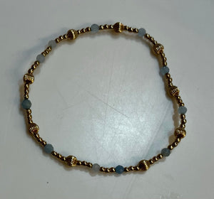 Enewton dignity sincerity pattern 4mm bead bracelet- aquamarine