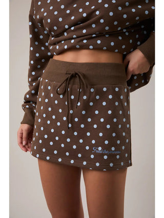 Trust The Process Blue Polka Dot Skort
