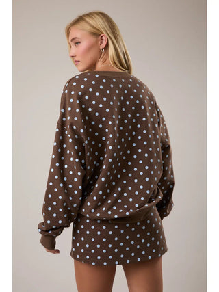 Trust The Process Blue Polka Dot Sweatshirts