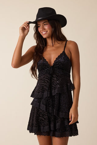 Noir Animal Mini Dress