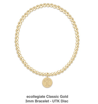 Enewton eCOLLEGIATE Classic Gold 3mm Bracelet- UTK Disc