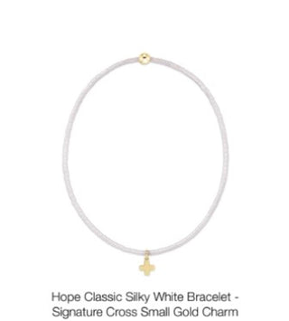 Enewton Hope Classic Bracelet- Signature Cross Small Gold Charm (Multiple Colors)