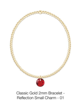 Enewton Classic Gold 2mm Bracelet- Reflection Small Charm