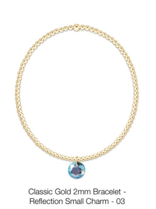 Enewton Classic Gold 2mm Bracelet- Reflection Small Charm