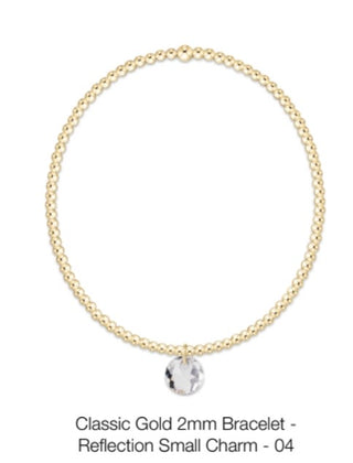 Enewton Classic Gold 2mm Bracelet- Reflection Small Charm