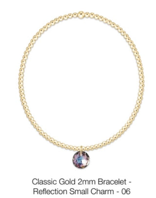 Enewton Classic Gold 2mm Bracelet- Reflection Small Charm