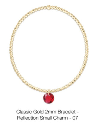 Enewton Classic Gold 2mm Bracelet- Reflection Small Charm