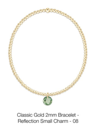 Enewton Classic Gold 2mm Bracelet- Reflection Small Charm