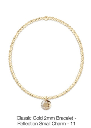 Enewton Classic Gold 2mm Bracelet- Reflection Small Charm