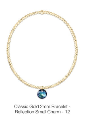 Enewton Classic Gold 2mm Bracelet- Reflection Small Charm