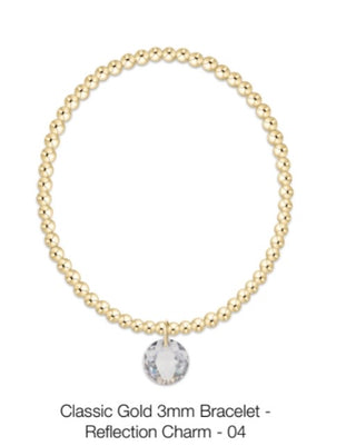 Enewton Classic Gold 3mm Bracelet- Reflection Small Charm
