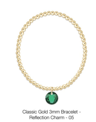 Enewton Classic Gold 3mm Bracelet- Reflection Small Charm