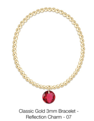 Enewton Classic Gold 3mm Bracelet- Reflection Small Charm
