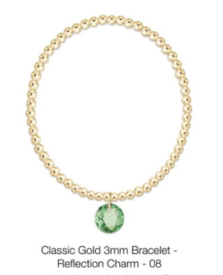 Enewton Classic Gold 3mm Bracelet- Reflection Small Charm