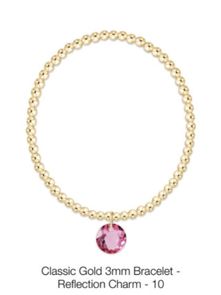 Enewton Classic Gold 3mm Bracelet- Reflection Small Charm