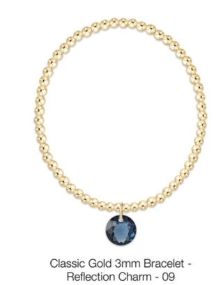 Enewton Classic Gold 3mm Bracelet- Reflection Small Charm