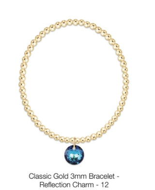 Enewton Classic Gold 3mm Bracelet- Reflection Small Charm
