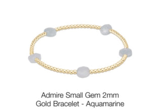 Enewton Admire Small Gemstone 2mm Gold Bracelets (Multiple Colors)