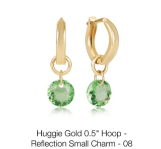 Enewton Huggie Gold 0.5” Hoop Reflections Small Charm