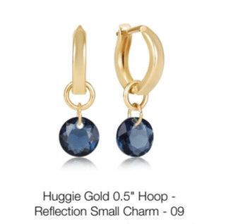 Enewton Huggie Gold 0.5” Hoop Reflections Small Charm