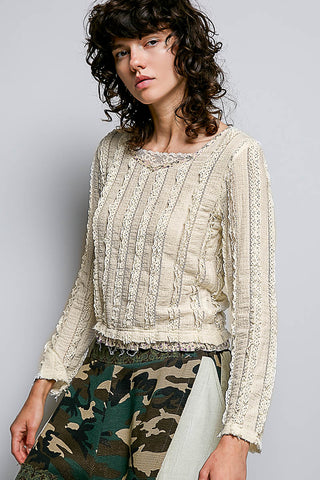 Lace Cream Top