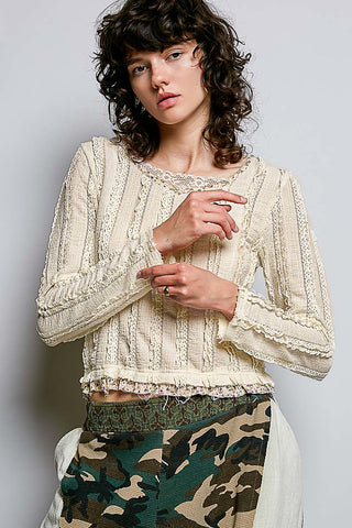 Lace Cream Top