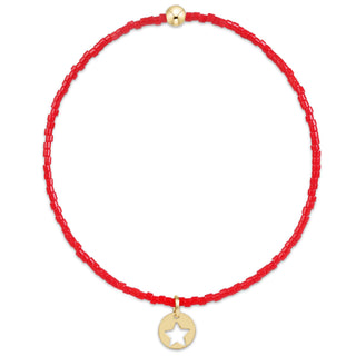 Enewton Extends Hope Classic Bracelet - Bright Red - Star small gold disc