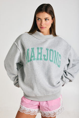 Mahjong Embroidery Sweatshirt