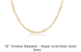 Enewton 15” Choker Beaded Hope Unwritten Gold 3mm