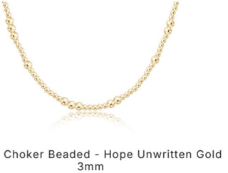 Enewton 17” Choker Beaded Hope Unwritten Gold 3mm
