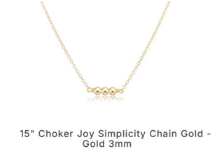 Enewton 15” Choker Simplicity Chain Gold 3mm