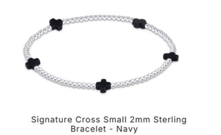 Enewton Signature Cross Small 2mm Sterling Silver (Multiple Colors)