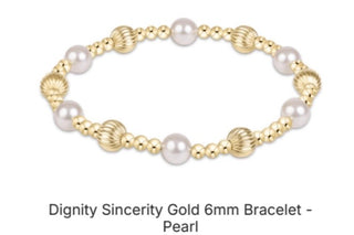 Enewton Dignity Sincerity Gold 6mm Bracelet- Pearl