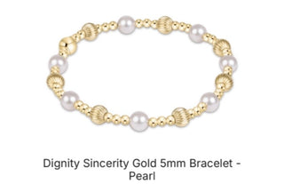 Enewton Dignity Sincerity Gold 5mm Bracelet- Pearl