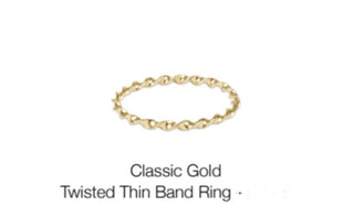 Enewton Classic Gold Twisted Thin Band Ring