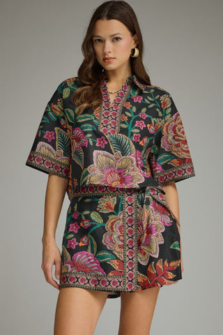 Botanical Wrap Skort Set
