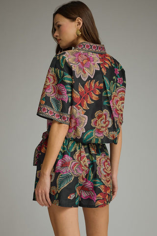 Botanical Wrap Skort Set