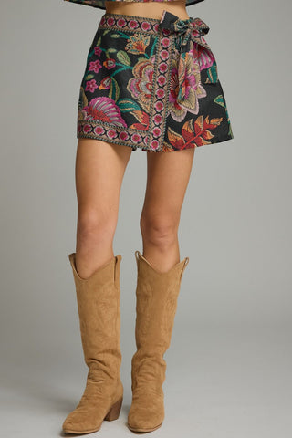 Botanical Wrap Skort Set
