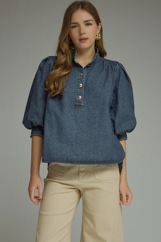 Blue Belle Denim Top