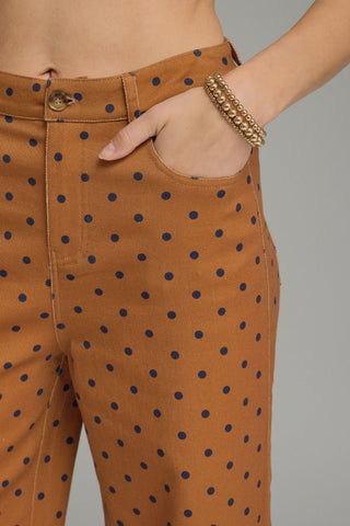 Camel Polka Dot Pant