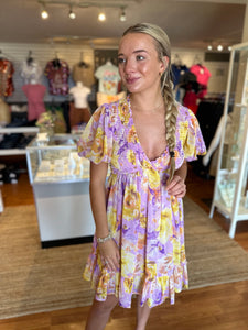 Lavender Floral Dress